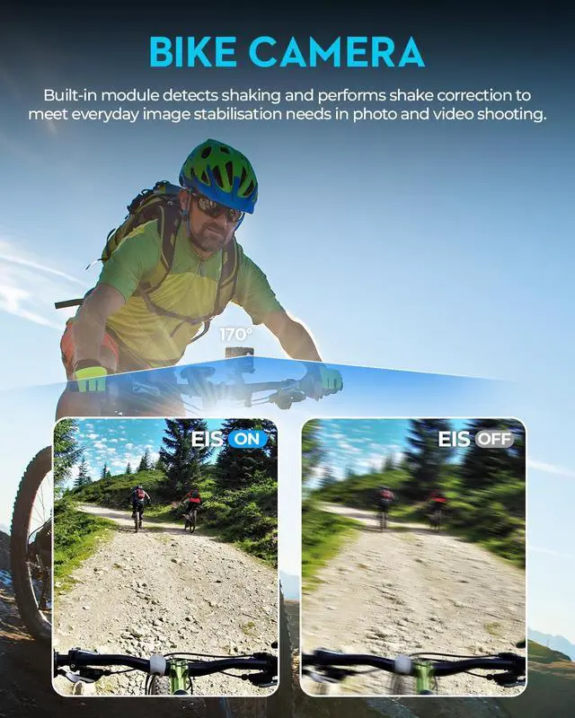 Alt view image 5 of 6 - Action Camera 4K30fps with 64G SD Card,HD Waterproof Camera 131ft Underwater Cameras 20MP Pre-recording WiFi Camera 170° Remote Control Sports Cameras with 2 Batteries Helmet Mount Accessories Kits