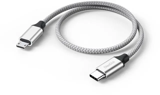 Main image of USB C to Micro USB Cable 1ft, 16W Charging & 480Mbps Data Transfer USBC Type C to MicroUSB Cord Braided Male to Male USB-C 2.0 30.5cm for Old Android Phone Kindle PS4 Xbox One and More