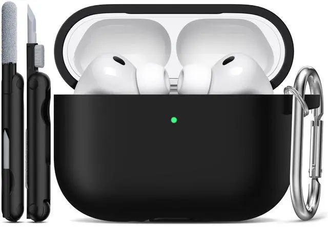 Main image of for AirPods Pro 3 Case Soft Silicone Protective Cover, Black