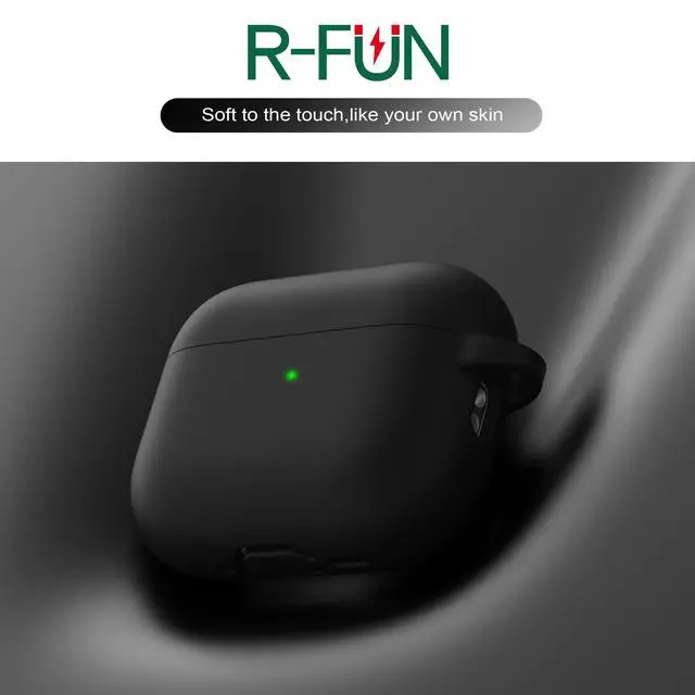 Alt view image 3 of 7 - for AirPods Pro 3 Case Soft Silicone Protective Cover, Black