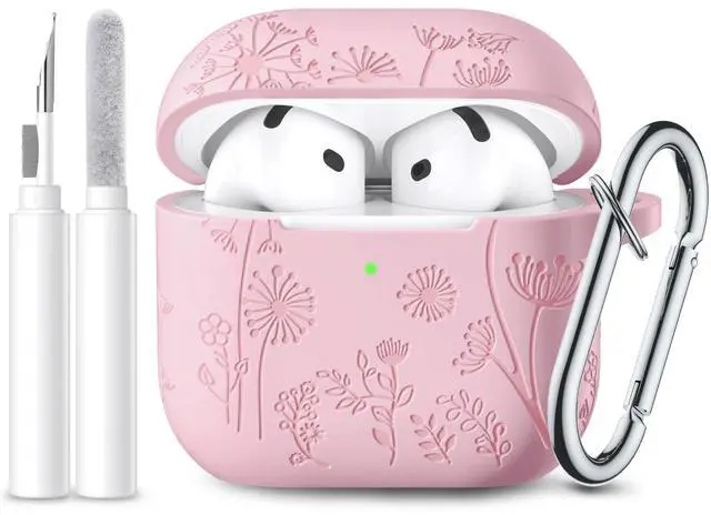 Main image of for AirPods 4 Case with Cleaner Kit & Keychain, Pink