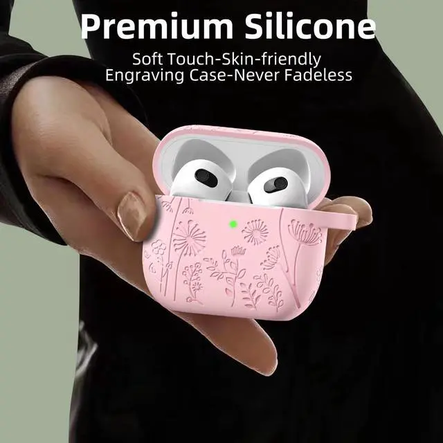 Alt view image 5 of 6 - for AirPods 4 Case with Cleaner Kit & Keychain, Pink