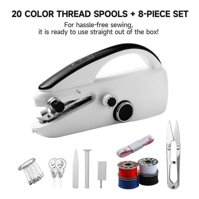Alt view image 5 of 6 - Handheld Sewing Machine,Two dear,Mini sewing machine,Easy to Use for Beginners and Fast Stitch Suitable for Clothes,Fabrics (Black)