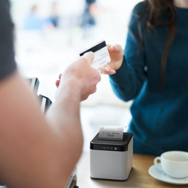 Alt view image 5 of 7 - 80mm Receipt Printer ESC/POS Thermal Printer Desktop Direct Print USB+LAN Connection High Efficiency with Auto Cutter Large Paper Bin for Shipping Business Restaurant Kitchen Supermarket