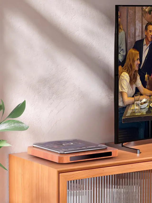 Alt view image 5 of 7 - Blu-ray Player with HDMI/AV Cables & Remote, Dolby Audio/DTS 1080P | Plays Blu-ray A1, DVDs Region 1 (PAL) Support USB, Retro Design, Includes Remote & Cables