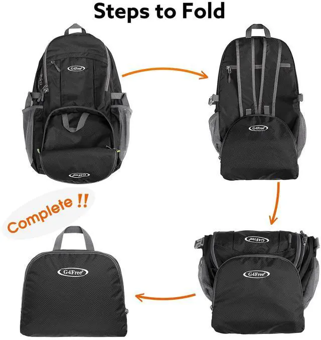 Alt view image 6 of 7 - 40L Lightweight Packable Hiking Backpack, Waterproof Travel Daypack