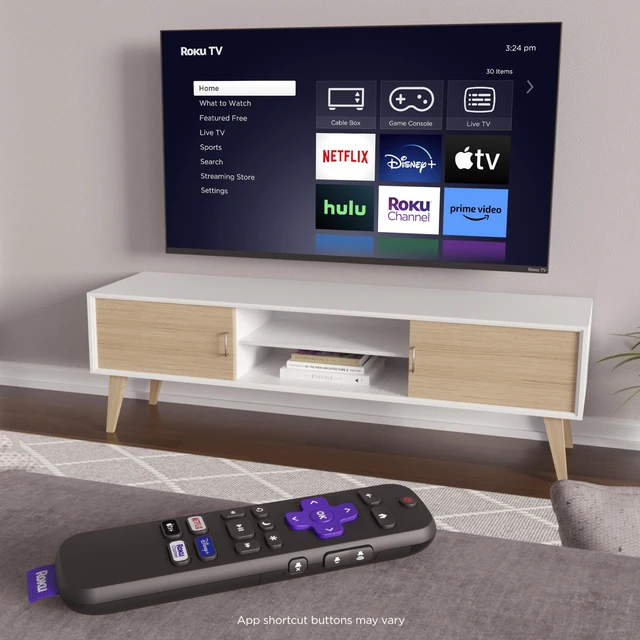 Alt view image 2 of 3 - TV Remote Control (Official Manufacturer Product) - Simple Setup, & Pre-Set App Shortcuts - Replacement Remote Compatible with TV Models ONLY (Not Players)(Pack of 2)