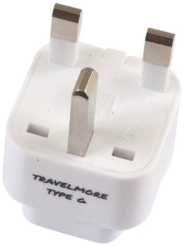 Alt view image 5 of 6 - 2 Pack UK Travel Adapter for Type G Plug - Works with Electrical Outlets in United Kingdom, Hong Kong, Ireland, Great Britain, Scotland, England, London, Dublin & More
