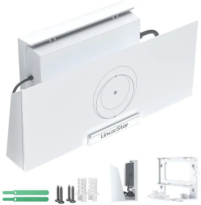 Main image of for Starlink Gen 3 Router Mount, 2 in 1 Wall Holder for Starlink V3 Mesh Router and Power Supply Mounting Kit, Star Link Internet Kit Satellite, Signal Integrity Space Saving Desk Bracket