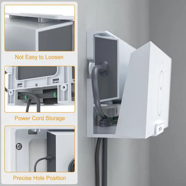 Alt view image 5 of 7 - for Starlink Gen 3 Router Mount, 2 in 1 Wall Holder for Starlink V3 Mesh Router and Power Supply Mounting Kit, Star Link Internet Kit Satellite, Signal Integrity Space Saving Desk Bracket