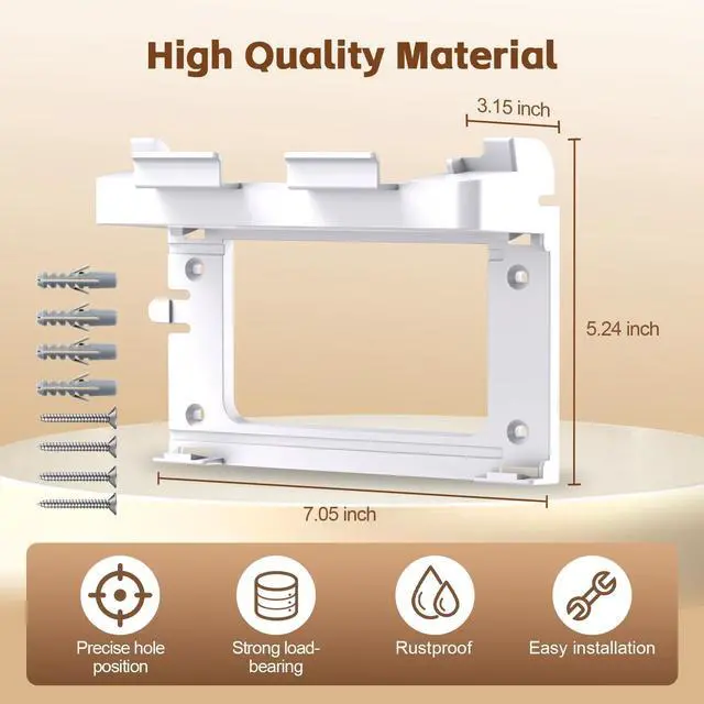 Alt view image 5 of 7 - Starlink Mount, Standard Router 3 Wall Mount with Cable Caddy | 2-in1 Holder with Cable Caddy, Wall Mount Kit for Starlink Router 3 and Power Supply