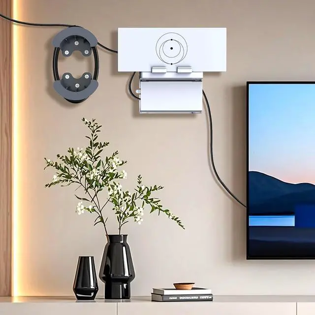 Alt view image 6 of 7 - Starlink Mount, Standard Router 3 Wall Mount with Cable Caddy | 2-in1 Holder with Cable Caddy, Wall Mount Kit for Starlink Router 3 and Power Supply
