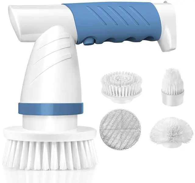 Main image of Electric Spin Scrubber, Electric Cleaning Brush Bathroom Shower Scrubbing Cleaner Brush Power Scrubber Cordless with 4 Replaceable Brush Heads for Bathtub, Tile, Floor, Toilet, Kitchen - Blue
