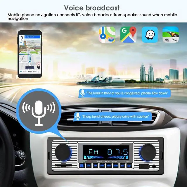 Alt view image 4 of 7 - Single din Car Stereo with Bluetooth/car Radio Bluetooth for car Hands Free Calling, Single din Radio/Radio para carro USB,SD Card Port,AUX, MP3 car Audio with Fast Charging