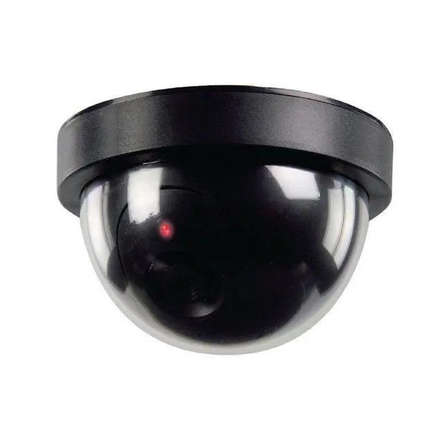 Alt view image 2 of 7 - Black Dome Fake Dummy Security CCTV Camera Waterproof IR LED Flashing Red Light Outdoor Indoor Surveillance