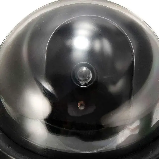 Alt view image 4 of 7 - Black Dome Fake Dummy Security CCTV Camera Waterproof IR LED Flashing Red Light Outdoor Indoor Surveillance