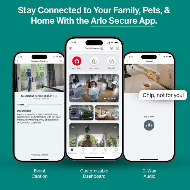 Alt view image 7 of 7 - Essential Indoor Pan Tilt Security Camera 2K (2025 Release) + 6 Months of Secure Plus Plan - Wired Plug-in Power, Person Recognition, Animal Detection, Auto Motion Tracking, 1 Cam, White