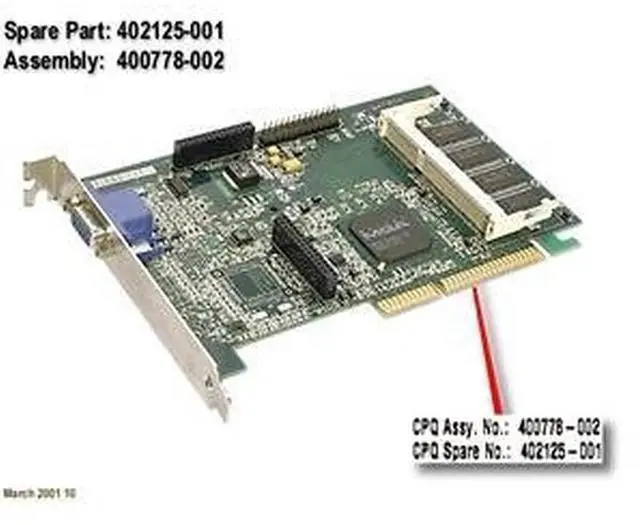 Main image of COMPAQ 402125-001 VIDEO CARD AGP