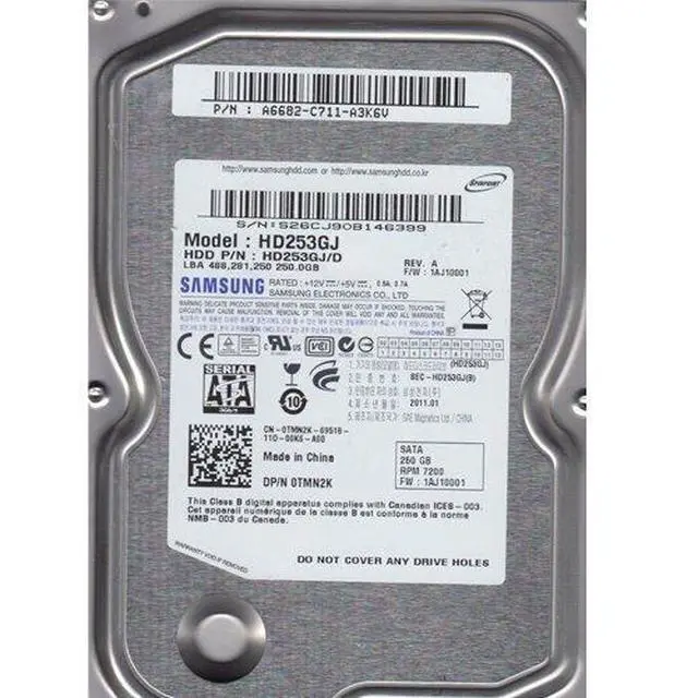 Alt view image 5 of 5 - SAMSUNG Hd253Gj Spinpoint F3 Desktop Class 250Gb 7200Rpm 16Mb Buffer Sataii 3.5Inch With Rohs Compliance Hard Disk Drive