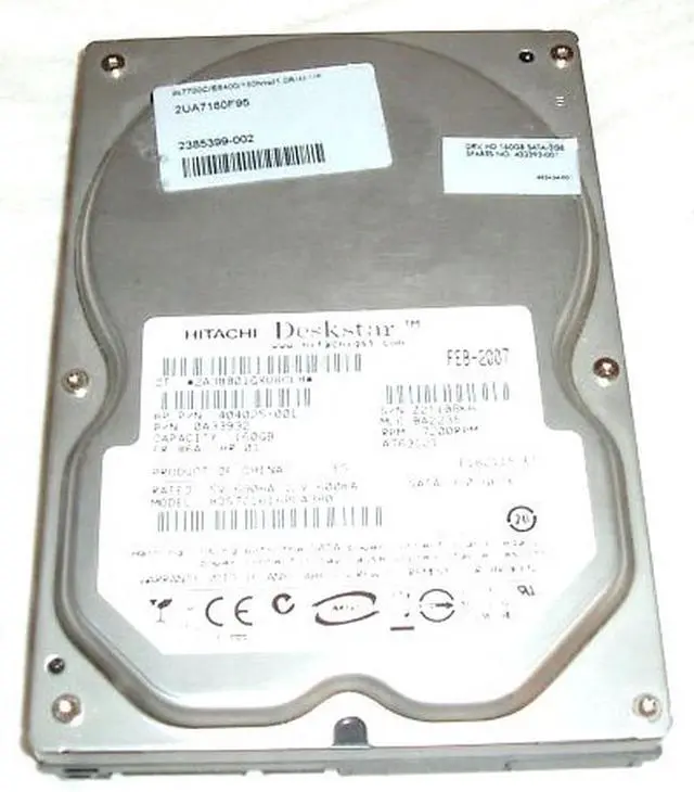 Main image of Hitachi Deskstar 404025-001 hard drive 160GB SATA 7200RPM 8MB 3.5 in