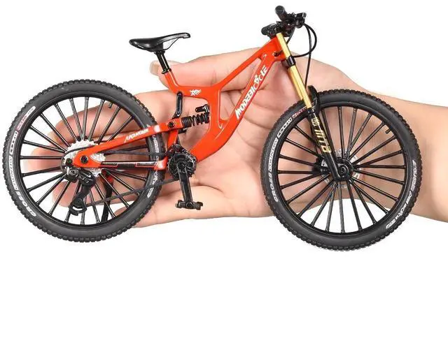 Main image of Generisch Finger Bicycle Model, 1:10 Mountain Bike Model Toy, Finger Mountain Bike Model Ornaments, Miniature Fingers Bike, Mini Bend Bicycle Models (Red)