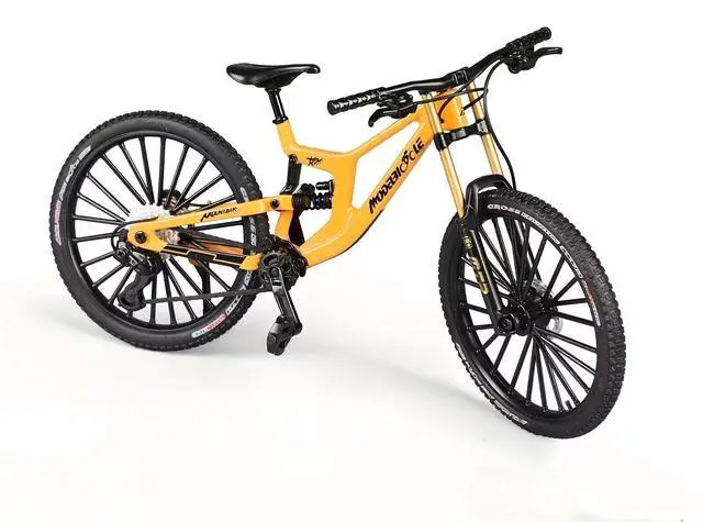 Alt view image 5 of 7 - Generisch Finger Bicycle Model, 1:10 Mountain Bike Model Toy, Finger Mountain Bike Model Ornaments, Miniature Fingers Bike, Mini Bend Bicycle Models (Red)