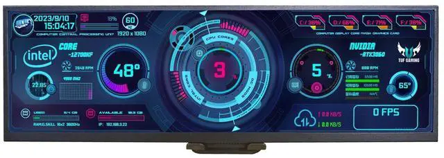 Main image of 14.5Incn 2.5K Touchscrcen BarMontor,2550x720 IPS Portable CD Scrcen wth 10-Point Touch, 60 Rerteshn Rate.350nt Brightiness, USB C Drver Beard Yx25kK Tor DY Game PC (Black Shell)