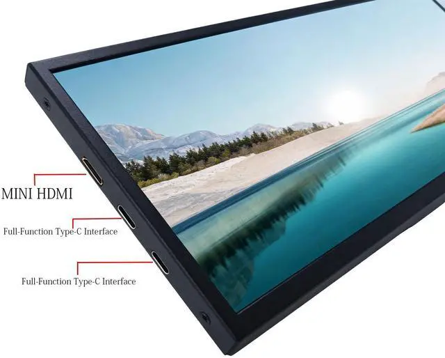 Alt view image 4 of 6 - 14.5Incn 2.5K Touchscrcen BarMontor,2550x720 IPS Portable CD Scrcen wth 10-Point Touch, 60 Rerteshn Rate.350nt Brightiness, USB C Drver Beard Yx25kK Tor DY Game PC (Black Shell)