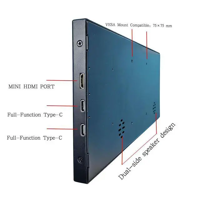 Alt view image 5 of 6 - 14.5Incn 2.5K Touchscrcen BarMontor,2550x720 IPS Portable CD Scrcen wth 10-Point Touch, 60 Rerteshn Rate.350nt Brightiness, USB C Drver Beard Yx25kK Tor DY Game PC (Black Shell)