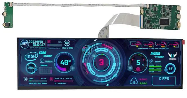 Alt view image 3 of 7 - Celesttouch 14.5 Inch 2.5K Touchscreen Bar Monitor, 2560×720 IPS Portable LCD Screen with 10-Point Touch, 60Hz Refresh Rate, 350nit Brightness, USB-C Driver Board YX-2.5K for DIY Game PC (No shell)