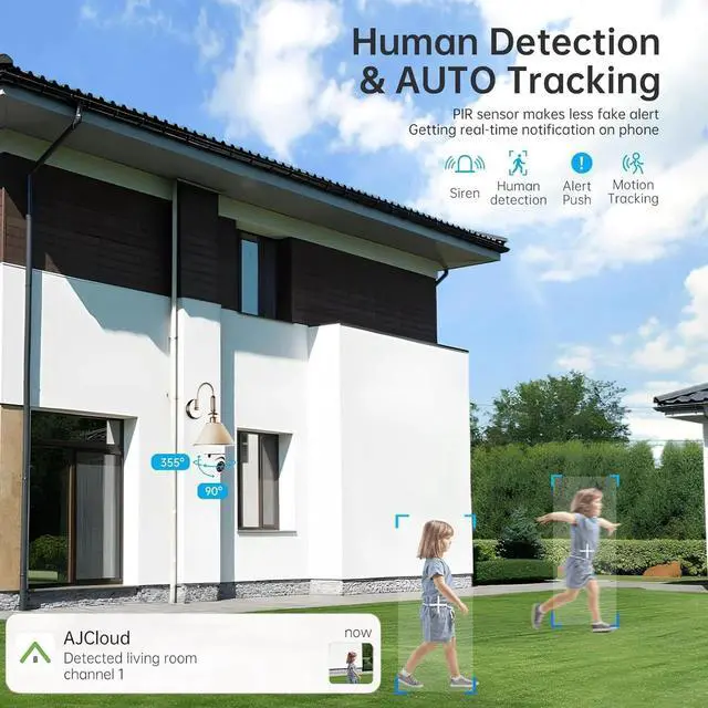 Alt view image 4 of 7 - Picturesky 5G& 2.4GHz Wifi Light Bulb Security Camera, 2K HD Security Cameras for Home, Wireless Outdoor Motion Detection and Alarm, Two-Way Talk, Color Night Vision