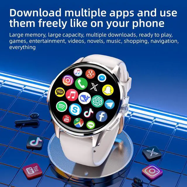 Alt view image 5 of 7 - smartwatch features a 1.6-inch AMOLED HD full touchscreen, a 4G smartwatch/phone fitness tracker with a SIM card slot, WiFi, GPS, and SOS functionality, and a HD 180° rotating camera Silver