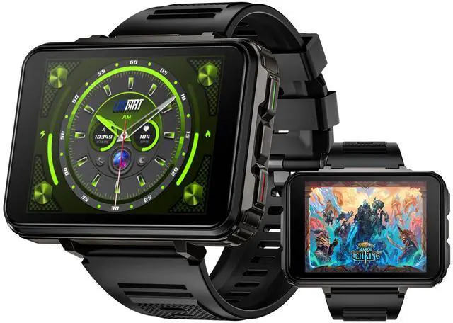 Main image of Men's 4G smartwatch, Android 11 smartwatch, with SIM card slot, fitness, heart rate, and sleep monitoring tracker, full touchscreen, GPS, camera, WiFi + 4G smartwatch, compatible with Android and iOS