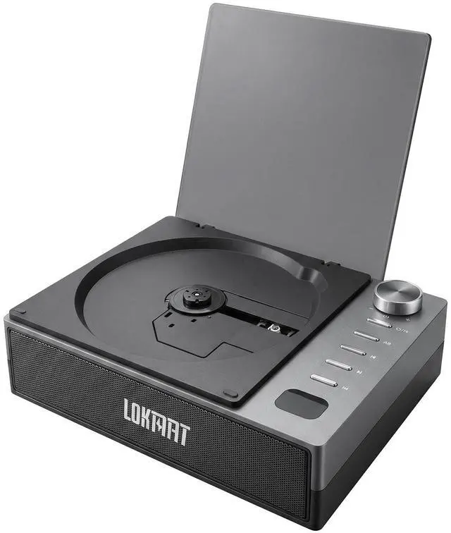 Main image of Portable CD Player/Bluetooth Speaker with AM/FM radio, USB port, AUX input, headphone jack, compatible with CD-R/RW and MP3-CD, stereo sound, with bass, AC/battery powered, can charge mobile phone