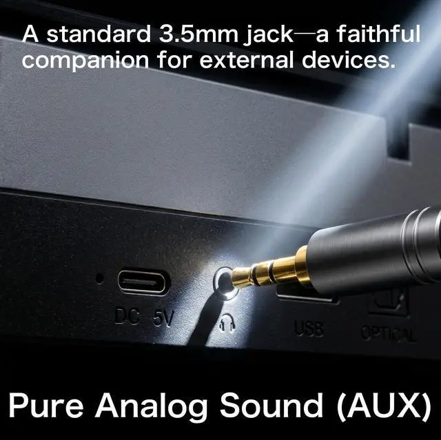 Alt view image 7 of 7 - Portable CD Player/Bluetooth Speaker with AM/FM radio, USB port, AUX input, headphone jack, compatible with CD-R/RW and MP3-CD, stereo sound, with bass, AC/battery powered, can charge mobile phone