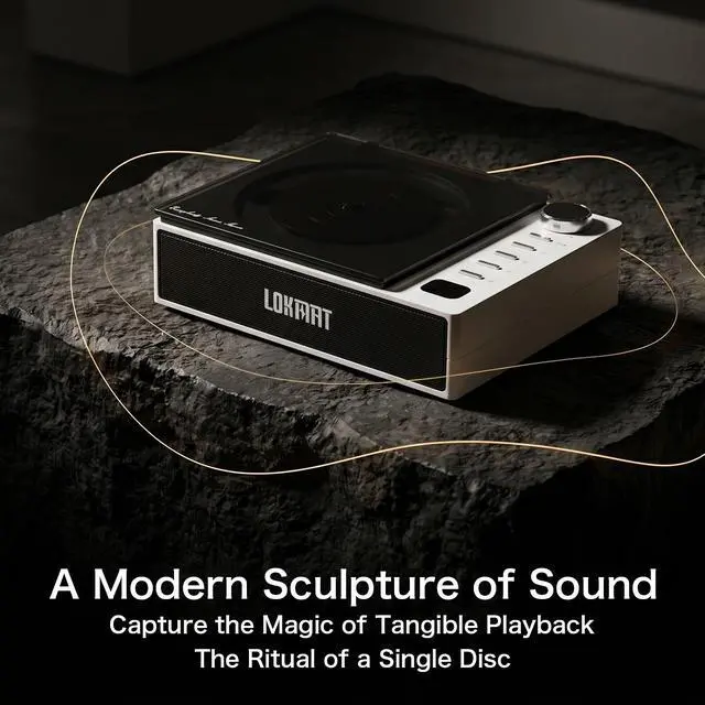 Alt view image 6 of 7 - Portable CD Player/Bluetooth Speaker with AM/FM radio, USB port, AUX input, headphone jack, compatible with CD-R/RW and MP3-CD, stereo sound, with bass, AC/battery powered, can charge mobile phone