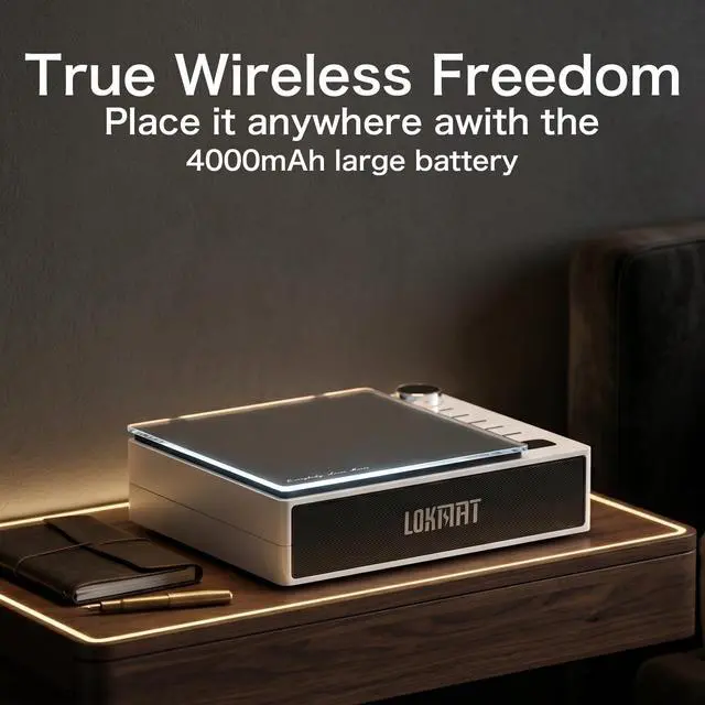 Alt view image 5 of 7 - Portable CD Player/Bluetooth Speaker with AM/FM radio, USB port, AUX input, headphone jack, compatible with CD-R/RW and MP3-CD, stereo sound, with bass, AC/battery powered, can charge mobile phone