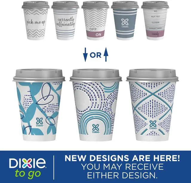 Alt view image 4 of 6 - Dixie 12 oz to Go Disposable Insulated Paper Coffee Cups with Lids