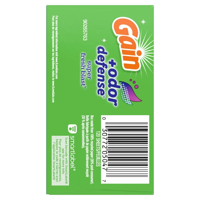 Alt view image 3 of 6 - Gain Fabric Softener Dryer Sheets with Odor Defense, Super Fresh Blast Scent, 120 Count