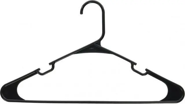 Alt view image 5 of 6 - Mainstays 50-Count Black Plastic Clothes Hangers