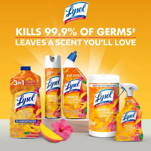 Alt view image 6 of 6 - Lysol Brand New Day All Purpose Cleaner Deep Clean Mango & Hibiscus, 32 fl oz