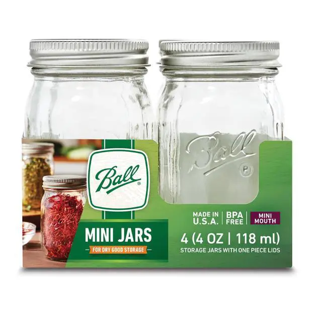 Main image of Ball 4 oz Mini Jars, 4 Count