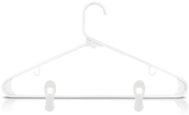 Alt view image 2 of 4 - Otylzto 20PCS White Multi-Purpose Plastic Hanger Clips