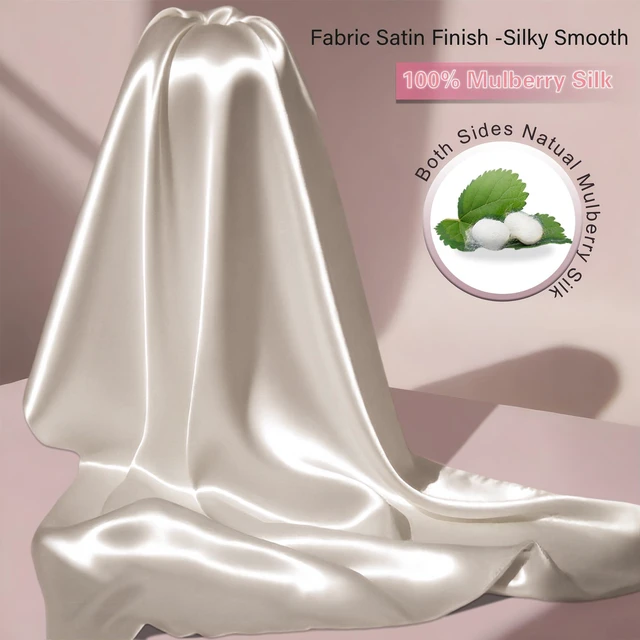 Alt view image 3 of 6 - Mulberry Silk Pillowcase with Zipper, Ultra Smooth Soft Breathable Cooling for Hot Sleepers, for Hair and Skin, Standard Size, 1 Pack, Beige