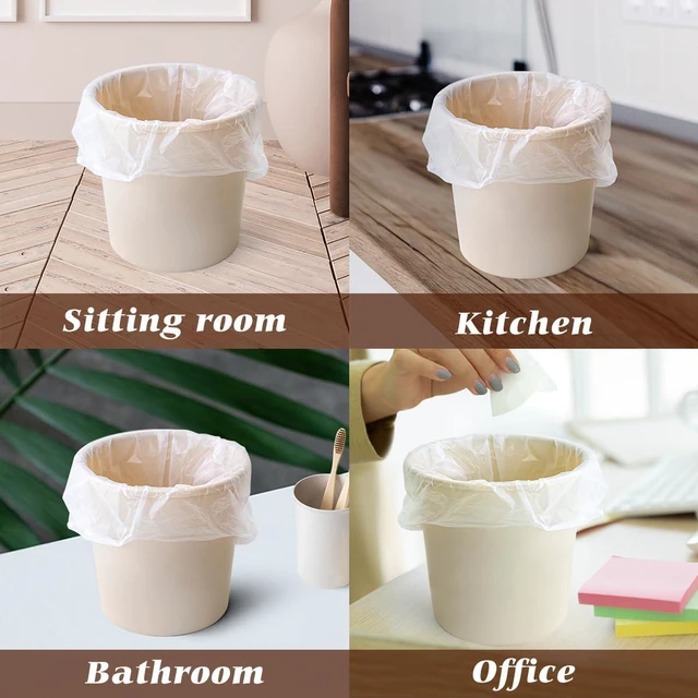 Alt view image 3 of 7 - Teivio Mini Clear Trash Bags 1 Gallon 120 Count for Bathroom