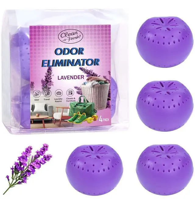 Main image of 4 Pack Lavender Scent Shoe Deodorizer Balls Baking Soda