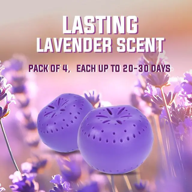 Alt view image 2 of 6 - 4 Pack Lavender Scent Shoe Deodorizer Balls Baking Soda
