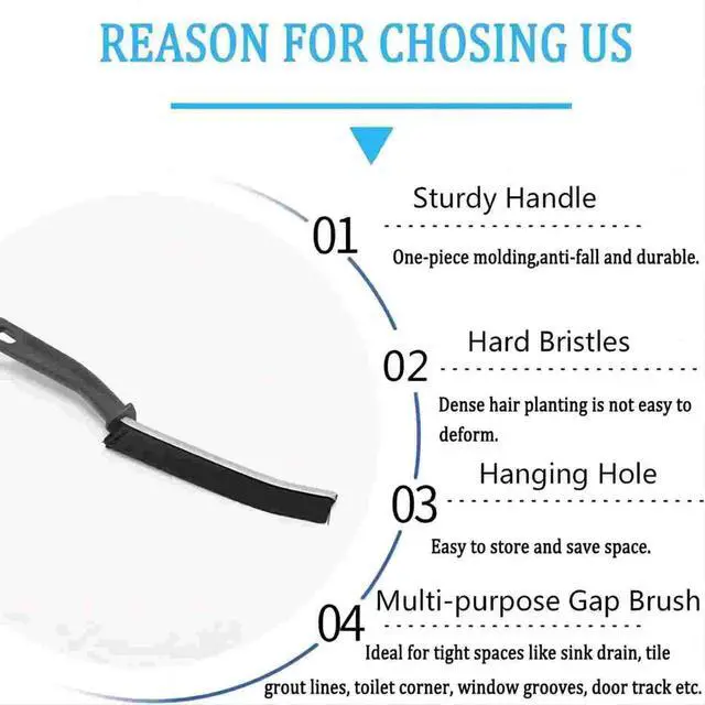 Alt view image 5 of 6 - Crevice Cleaning Brushes Tool Kit - Small, Disposable Toilet, Deep Cleaning, Shower Nozzle Anti-Clogging Pore Gap for Stove Corner, Hard to Reach Cleaning Tools