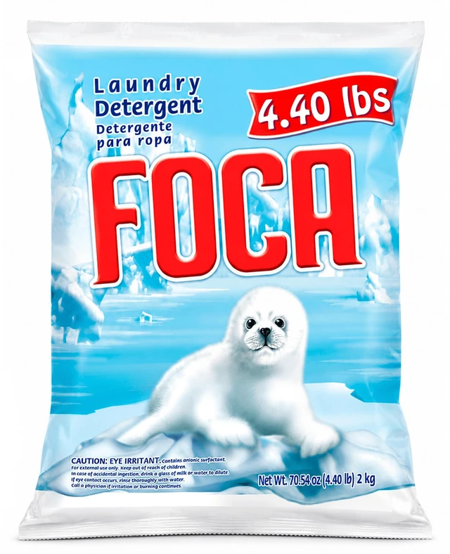 Main image of Foca Powder Laundry Detergent Enzyme Formula for Tough Stains, 4.40lbs