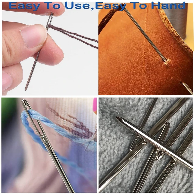 Alt view image 2 of 6 - ORRDICE Large-Eye Blunt Needles, 9 Pieces, Stainless Steel, for Yarn Knitting, Sewing, Crafting, Knitting, Weaving, Stringing, and Finishing off Crochet Projects